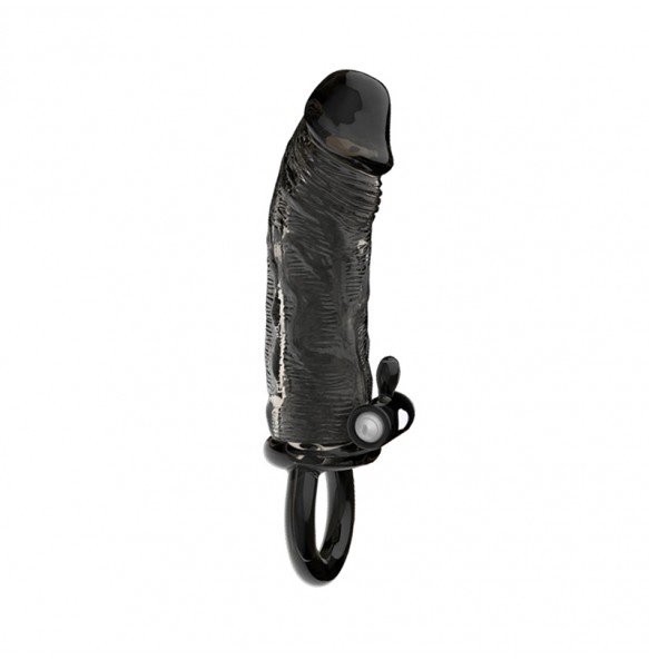 PLEASE ME Black Warrior Spiky Male Delay Ring (L:18.5cm - D:3.9cm)